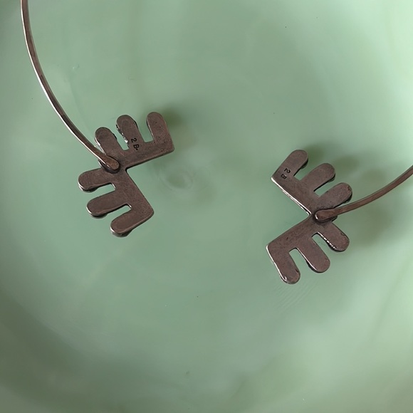 Silver & Turquoise Necklace Cuff Collar Choker - Picture 3 of 5